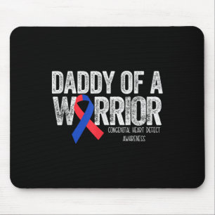Daddy Of A Warrior T Shirt Chd Congenital Heart De Mouse Mat