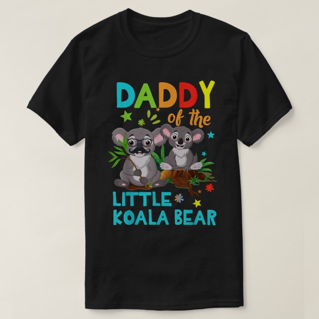 Daddy Of Little Koala Bear Birthday Family Shirts  (Design Front)