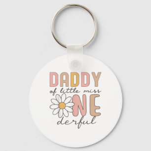Daddy Of Little Miss Onederful First Birthday Dais Key Ring