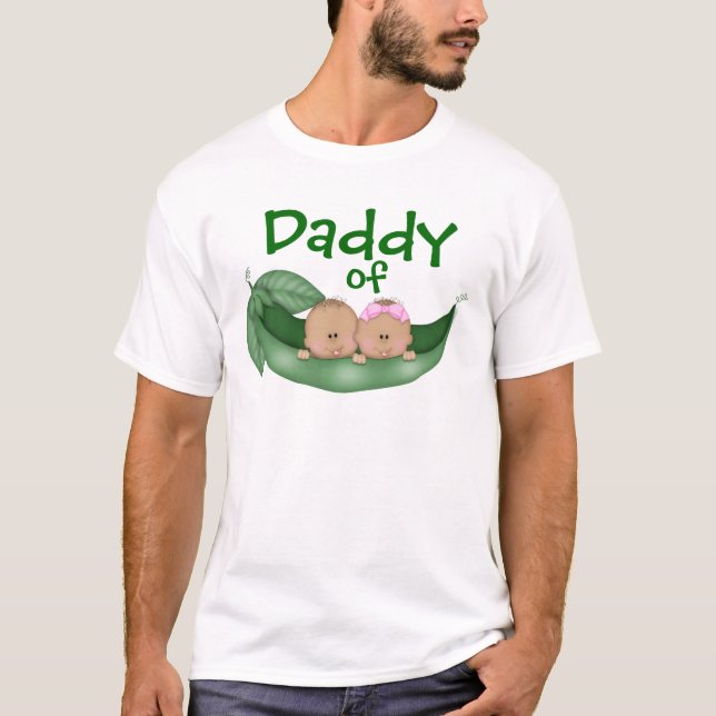 Daddy of Mixed Twins (dark skin) T-Shirt (Front)