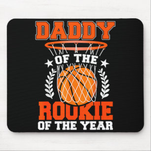Daddy Of Rookie 1st Basketball Bday Theme Matching Mouse Mat