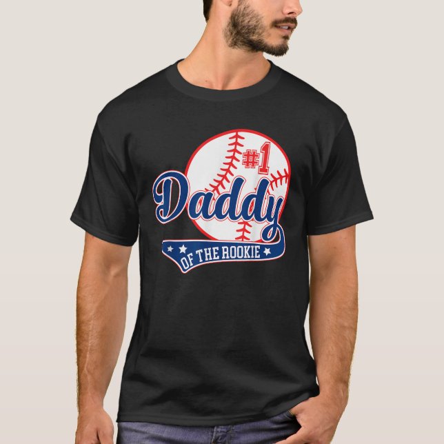 Daddy of Rookie 1st Birthday Baseball Theme Matchi T-Shirt (Front)
