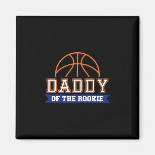 Daddy Of Rookie 1st Birthday Sketll Theme Matching Magnet