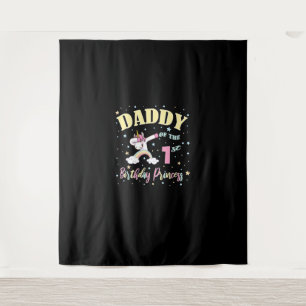 Daddy Of The 1st Birthday Princess - 1 Year Old Un Tapestry