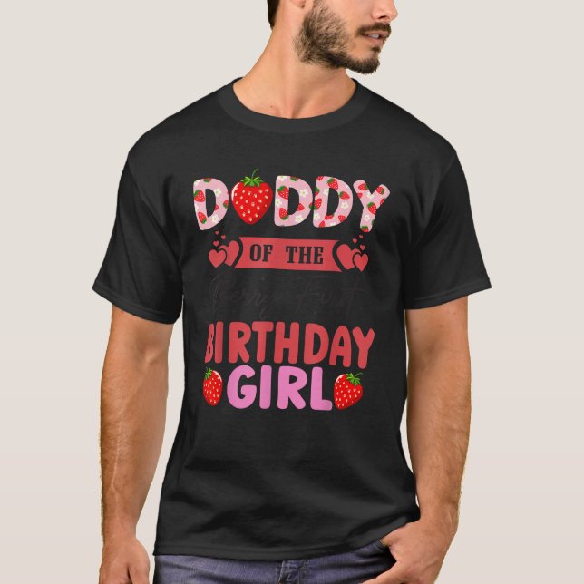 Daddy of The Berry First Birthday Girl Sweet Straw T-Shirt (Front)