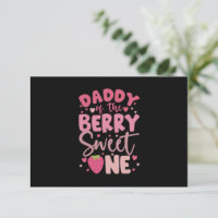 Daddy Of The Berry Sweet One Strawberry Birthday