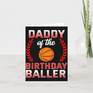 Daddy Of The Birthday Boy Basball Bday Celebration Card