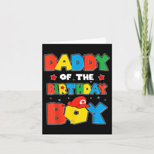 Daddy Of The Birthday Boy Game Gaming Family Match Card