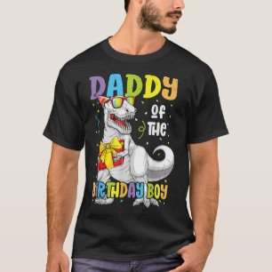 Daddy of The Birthday Boy Men Matching Trex Birthd T-Shirt