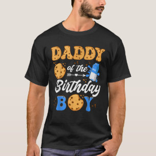 Daddy Of The Birthday Boy Milk And Cookies 1St Bir T-Shirt