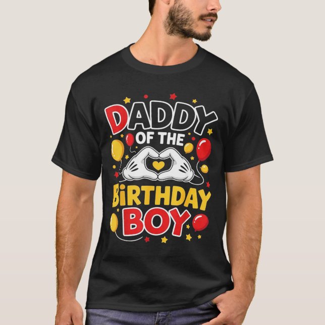 Daddy Of The Birthday Boy Shirt Matching Dad Son F (Front)