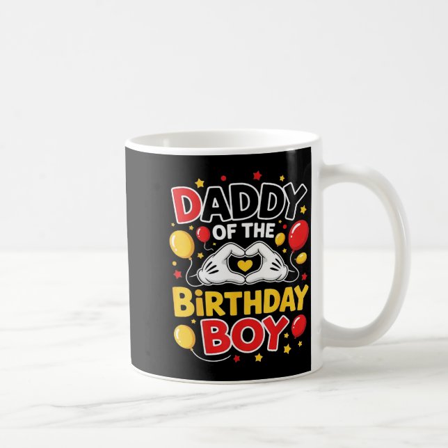 Daddy Of The Birthday Boy Shirt Matching Dad Son F Coffee Mug (Right)
