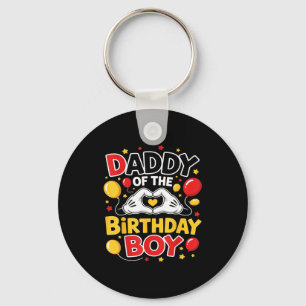 Daddy Of The Birthday Boy Shirt Matching Dad Son F Key Ring