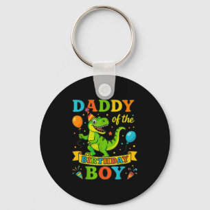 Daddy Of The Birthday Boy T-rex Dinosaur Birthday  Key Ring