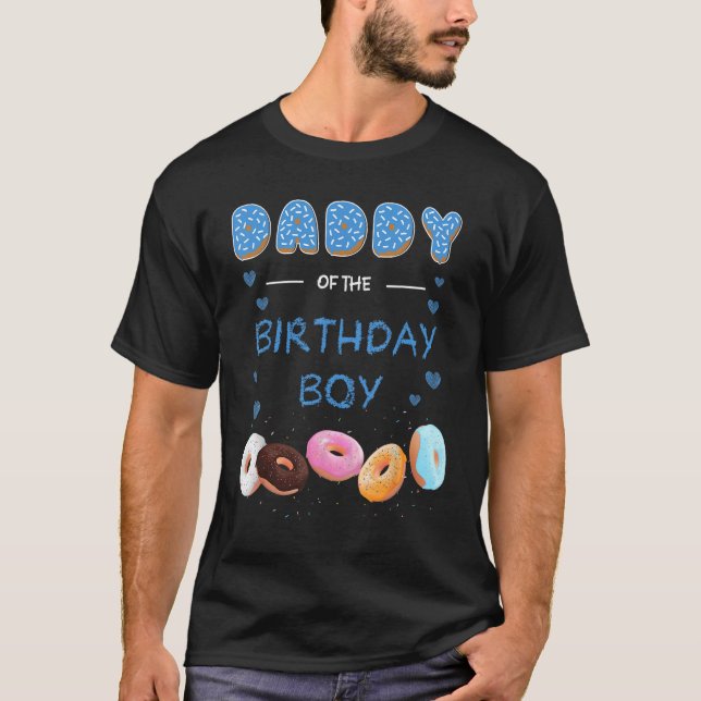 DADDY of the birthday boys doughnut theme party do T-Shirt (Front)
