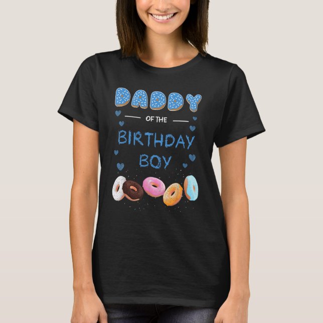 DADDY of the birthday boys doughnut theme party do T-Shirt (Front)