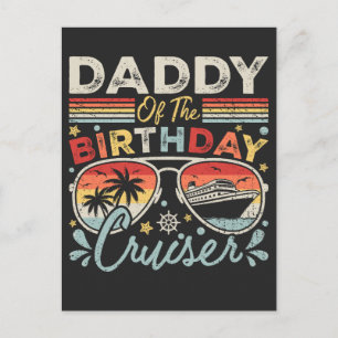 Daddy of the Birthday Cruiser Vacation Postcard