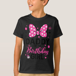 Daddy of the birthday girl cute pink bow family T-Shirt