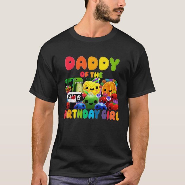 Daddy Of The Birthday Girl Fruit Birthday Family M T-Shirt (Front)