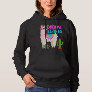 Daddy Of The Birthday Llama Girl Matching Family B Hoodie
