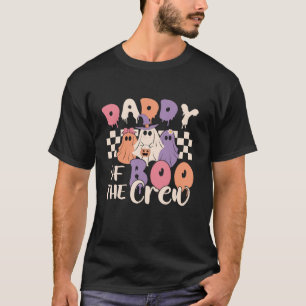 Daddy Of The Boo Crew Retro Ghost Spooky Halloween T-Shirt
