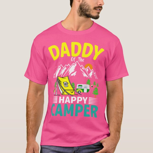 Daddy Of The Camper Dad 1St Birthday Family Campin T-Shirt (Front)