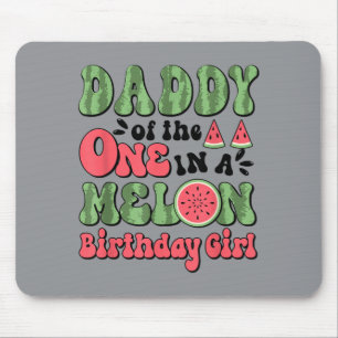 Daddy Of The Cute 1st Birthday Watermelon Birthday Mouse Mat
