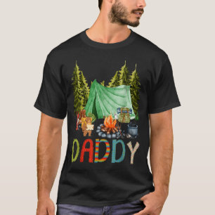 Daddy Of The Happy Camper 1st Birthday Bear Camng  T-Shirt
