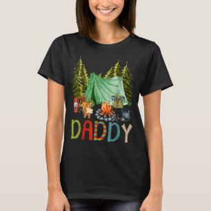 Daddy Of The Happy Camper 1st Birthday Bear Camng T-Shirt