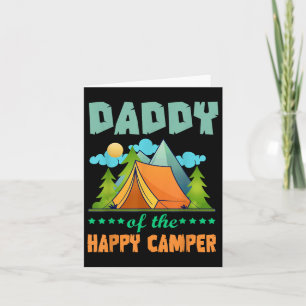 Daddy Of The Happy Camper 1st Birthday Camping Mat Card