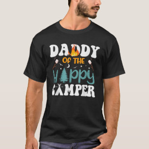 Daddy Of The Happy Camper Men 1st Bday Camping Tri T-Shirt