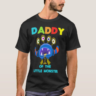 Daddy Of The Little Monster Birthday Family Hallow T-Shirt
