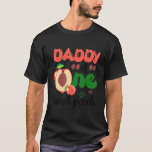Daddy Of The One Sweet Peach Cute Family 1st Birth T-Shirt