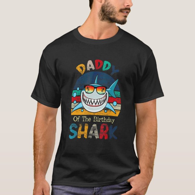 Daddy Of The Shark Birthday Matching Family T-Shirt (Front)