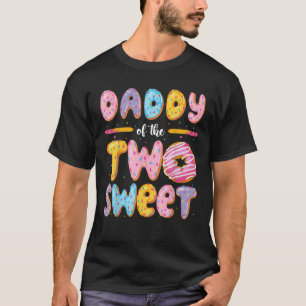 Daddy Of The Two Sweet Donut 2Nd Birthday Boy Girl T-Shirt
