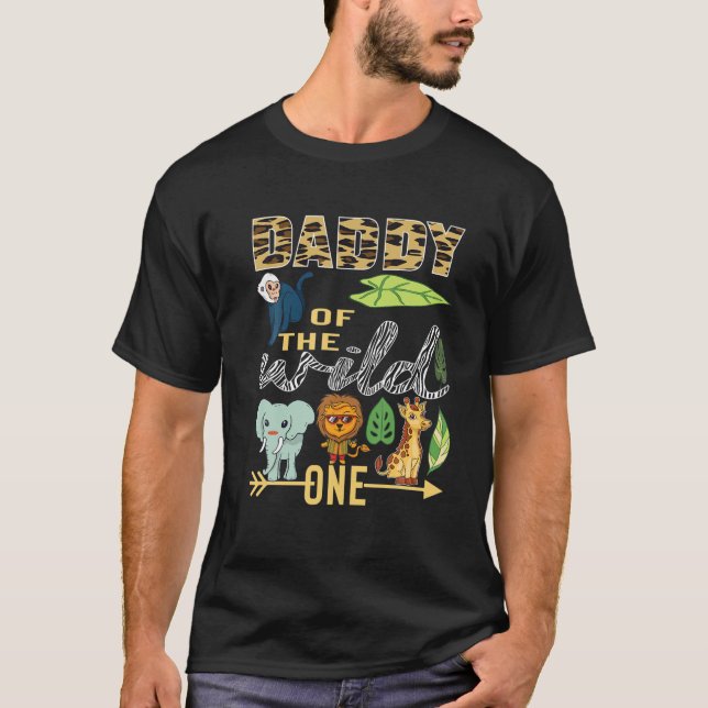 Daddy Of The Wild One Zoo 1St Birthday Safari Jung T-Shirt (Front)
