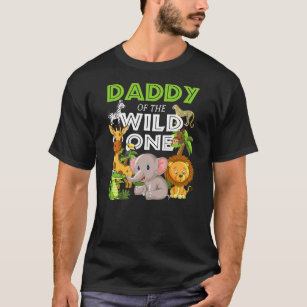 Daddy of the Wild One Zoo Birthday Safari Jungle T-Shirt