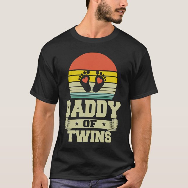 Daddy Of Twins New Mum Pregnant With Two Babies T-Shirt (Front)