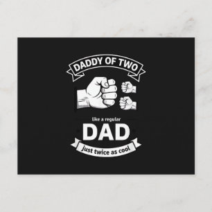 Daddy of Two Dad Funny Father of Two Fathers Day B Enclosure Card