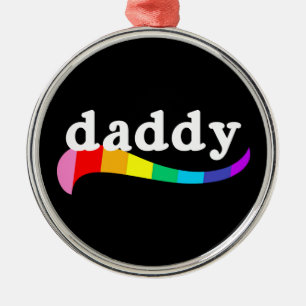 DADDY Older Gay Man LGBTQ Pride Month Parade Fit Metal Tree Decoration