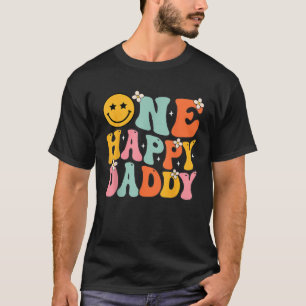 Daddy One Happy Dude Dada 1st Birthday Family Matc T-Shirt