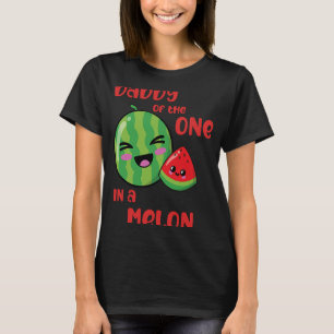 Daddy One in a Melon Birthday Watermelon Theme Boy T-Shirt