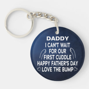 Daddy our first cuddle Custom Sonogram Key Ring