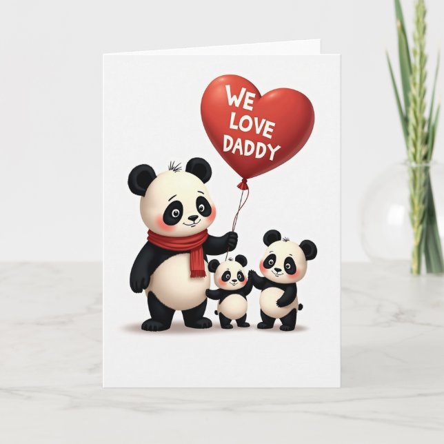 Daddy Panda Fathers Day Love Card (Front)