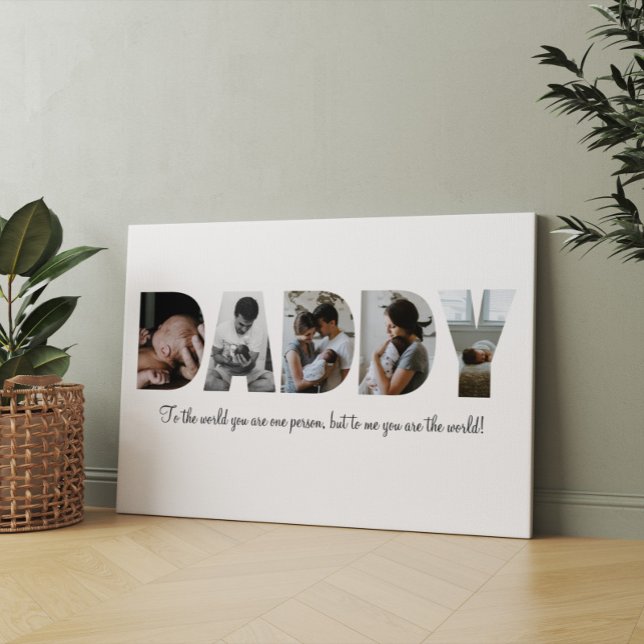 Daddy Photo Collage Canvas (Creator Uploaded)
