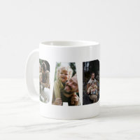 Daddy Photo Collage Cut Out Text Mug