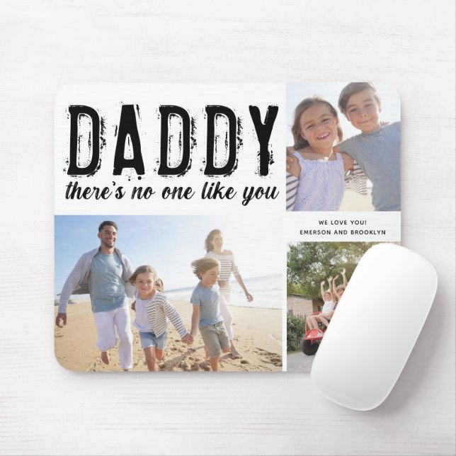 Daddy Photo Collage Father's Day Gift  Mouse Mat (With Mouse)