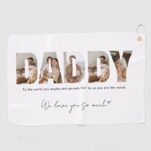 Daddy Photo Collage Father's Day Golf Towel
