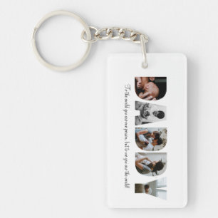 Daddy Photo Collage Keychain for Father's day