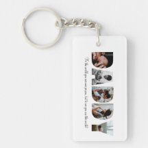 Daddy Photo Collage Keychain for Father's day